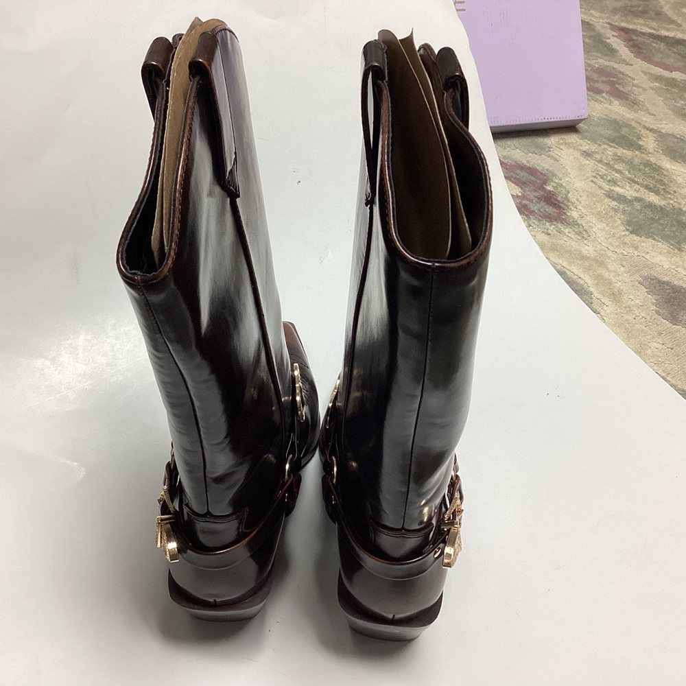 Madden Girl Sweetheart Cowboy Boots Women’s 7.5 Brown Western Heart Pointed Toe - Picture 9 of 16